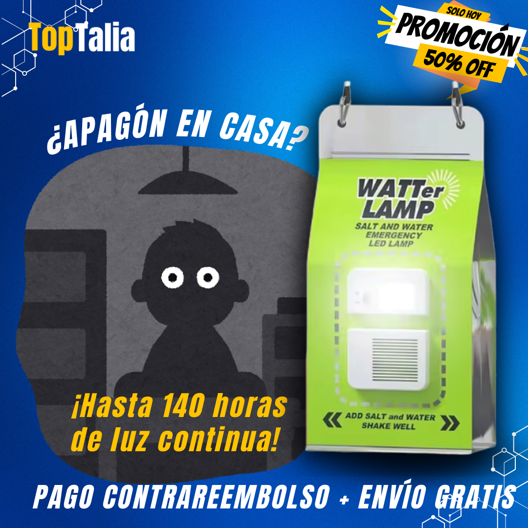 WatterLamp™ - Lámpara LED de Emergencia | Agua y Sal
