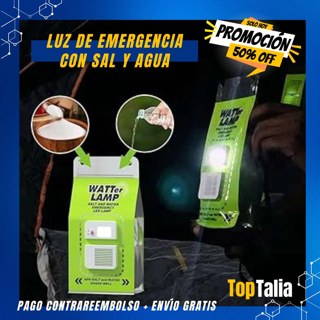 WatterLamp™ - Lámpara LED de Emergencia | Agua y Sal
