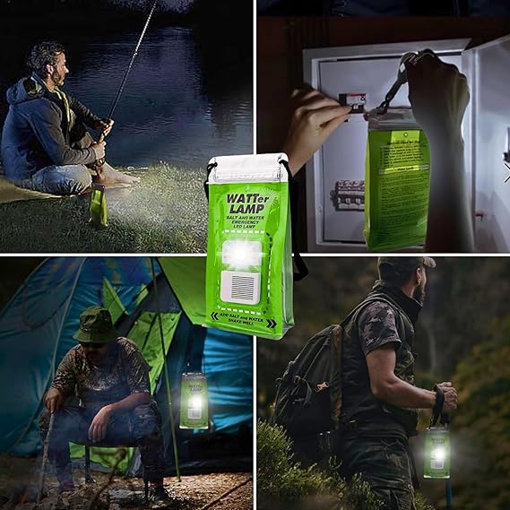 WatterLamp™ - Lámpara LED de Emergencia | Agua y Sal