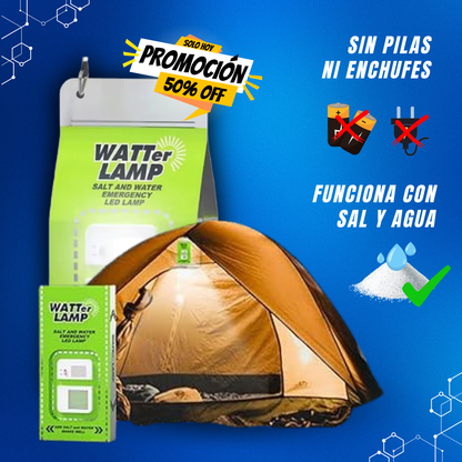 WatterLamp™ - Lámpara LED de Emergencia | Agua y Sal
